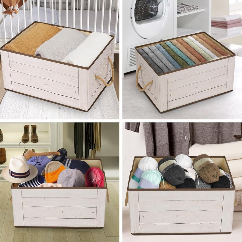 Memory Box for Keepsake, Decorative Storage Boxes with Lids and Handles for Stor - Picture 4 of 7